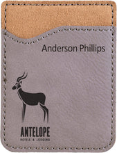 Load image into Gallery viewer, Gray Laserable Leatherette Phone Wallet
