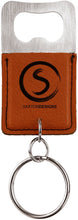 Load image into Gallery viewer, Rawhide Rectangle Laserable Leatherette Bottle Opener Keychain
