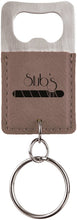Load image into Gallery viewer, Gray Rectangle Laserable Leatherette Bottle Opener Keychain
