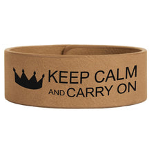 Load image into Gallery viewer, Light Brown 9 1/2" x 1" Laserable Leatherette Cuff Bracelet
