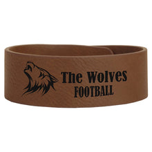 Load image into Gallery viewer, Dark Brown 9 1/2" x 1" Laserable Leatherette Cuff Bracelet
