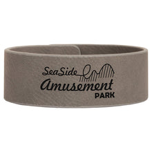 Load image into Gallery viewer, Gray 9 1/2" x 1" Laserable Leatherette Cuff Bracelet
