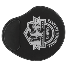 Load image into Gallery viewer, Black/Silver 9" x 10 1/4" Laserable Leatherette Mouse Pad
