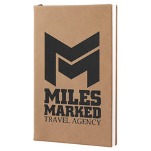 Load image into Gallery viewer, Light Brown 5 1/4" x 8 1/4" Laserable Leatherette Journal with Lined Notepad
