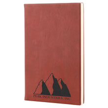Load image into Gallery viewer, 5 5 1/4" x 8 1/4" Laserable Leatherette Journal with Lined Notepad
