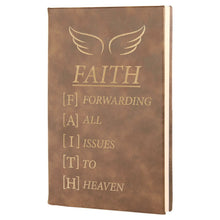 Load image into Gallery viewer, Rustic/Gold 5 1/4" x 8 1/4" Laserable Leatherette Journal with Lined Notepad

