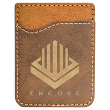 Load image into Gallery viewer, Rustic/Gold Laserable Leatherette Phone Wallet
