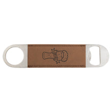 Load image into Gallery viewer, Dark Brown 1 1/2" x 7" Laserable Leatherette Bottle Opener
