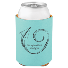 Load image into Gallery viewer, Teal 3 3/4" Laserable Leatherette Beverage Holder
