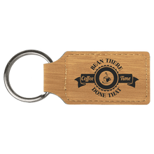 Load image into Gallery viewer, Bamboo 2 3/4" x 1 1/4" Laserable Leatherette Rectangle Keychain
