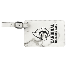 Load image into Gallery viewer, White Marble 4 1/4" x 2 3/4" Laserable Leatherette Luggage Tag
