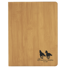 Load image into Gallery viewer, Bamboo 9 1/2" x 12" Laserable Leatherette Portfolio with Notepad
