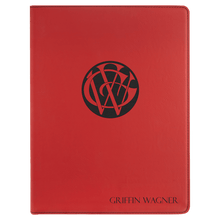 Load image into Gallery viewer, Red 9 1/2" x 12" Laserable Leatherette Portfolio with Notepad
