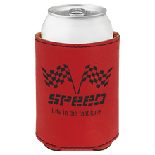 Load image into Gallery viewer, Red 3 3/4" Laserable Leatherette Beverage Holder
