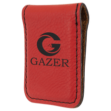 Load image into Gallery viewer, Red 1 3/4" x 2 1/2" Laserable Leatherette Money Clip
