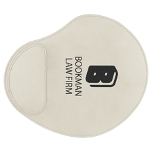 Load image into Gallery viewer, White 9" x 10 1/4" Laserable Leatherette Mouse Pad
