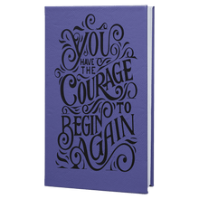 Load image into Gallery viewer, Purple/Black 5 1/4" x 8 1/4" Laserable Leatherette Journal with Lined Notepad
