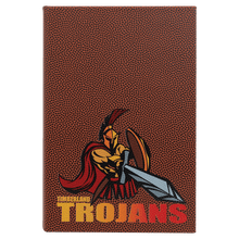 Load image into Gallery viewer, Football 5 1/4" x 8 1/4" Laserable Leatherette Journal with Lined Notepad
