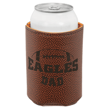 Load image into Gallery viewer, Football 3 3/4" Laserable Leatherette Beverage Holder

