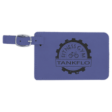 Load image into Gallery viewer, Purple 4 1/4" x 2 3/4" Laserable Leatherette Luggage Tag
