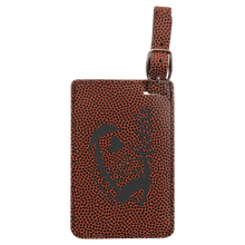 Load image into Gallery viewer, Football 4 1/4" x 2 3/4" Laserable Leatherette Luggage Tag
