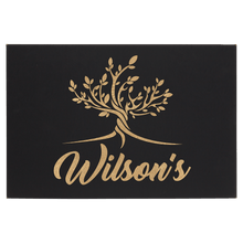 Load image into Gallery viewer, Black/Gold 12" x 18" Laserable Leatherette Wall Decor with Sawtooth Hanger
