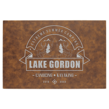 Load image into Gallery viewer, Rustic/Silver 12" x 18" Laserable Leatherette Wall Decor with Sawtooth Hanger
