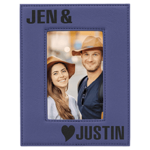 Load image into Gallery viewer, Purple 4" x 6" Laserable Leatherette Photo Frame
