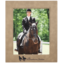 Load image into Gallery viewer, Light Brown 8" x 10" Laserable Leatherette Photo Frame
