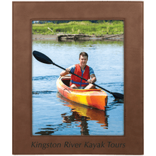 Load image into Gallery viewer, Dark Brown 8" x 10" Laserable Leatherette Photo Frame
