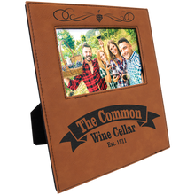 Load image into Gallery viewer, Rawhide 4" x 6" Leatherette Photo Frame with 4 1/4" x 7 7/8" Engraving Area

