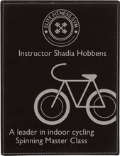 Load image into Gallery viewer, Black/Silver 9" x 12" Laserable Leatherette Plaque
