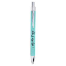 Load image into Gallery viewer, Teal Laserable Leatherette Pen
