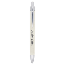 Load image into Gallery viewer, White Laserable Leatherette Pen
