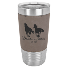 Load image into Gallery viewer, Gray Laserable Leatherette Tumbler with Clear Polar Camel 20 oz. Lid
