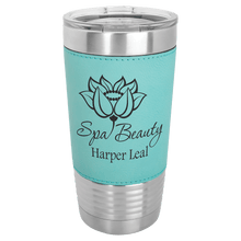 Load image into Gallery viewer, Teal Laserable Leatherette Tumbler with Clear Polar Camel 20 oz. Lid
