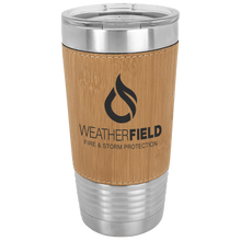 Load image into Gallery viewer, Bamboo Laserable Leatherette Polar Camel Tumbler with Clear Polar Camel 20 oz. Lid
