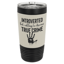 Load image into Gallery viewer, Black with White Polar Camel 20 oz. Leatherette Tumbler with Slider Lid
