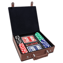 Load image into Gallery viewer, Football Laserable Leatherette 100 Chip Poker Set
