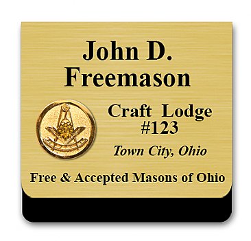 3x3 Folded Pocket Badge with Medallion